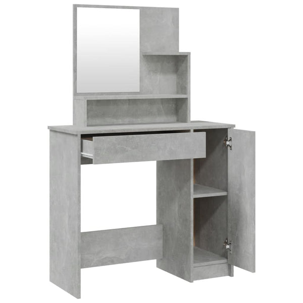 Schminktisch mit Spiegel Betongrau 86,5 cm