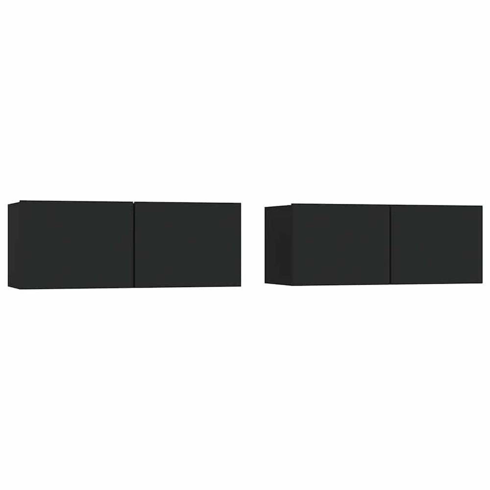 TV-Schränke Schwarz 80x30x30cm, 2er-Set