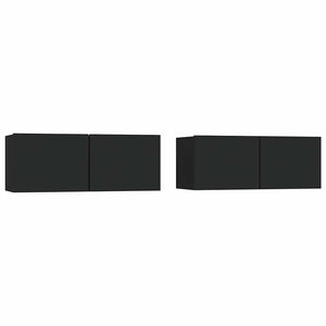 TV-Schränke Schwarz 80x30x30cm, 2er-Set