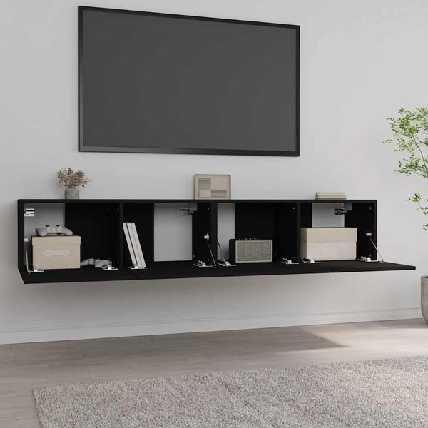 TV-Schränke Schwarz 80x30x30cm, 2er-Set