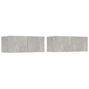 TV-Schränke Betongrau 80x30x30cm, 2er-Set
