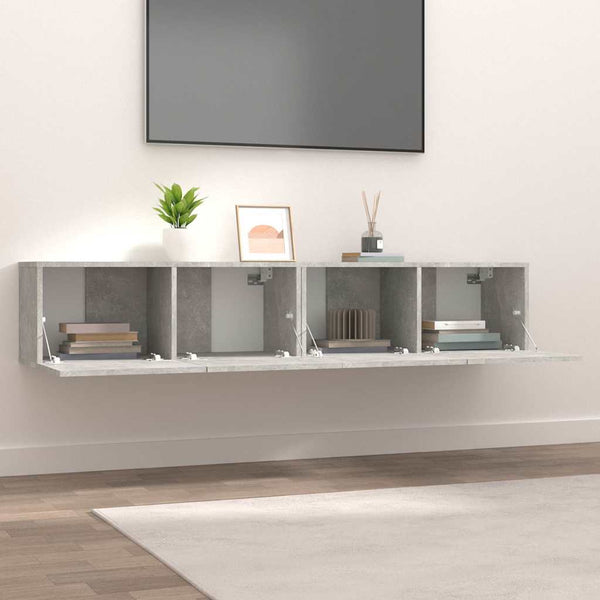TV-Schränke Betongrau 80x30x30cm, 2er-Set