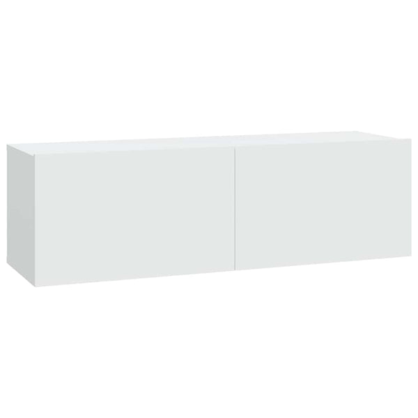 Weiße TV-Wandschränke, 2er-Set