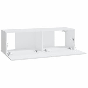 Weiße TV-Wandschränke, 2er-Set