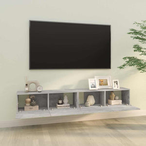 TV-Wandschränke, Betongrau, 2er-Set