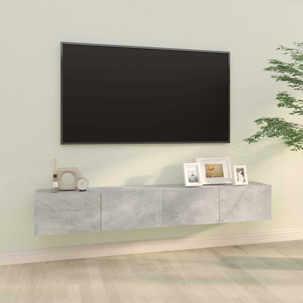 TV-Wandschränke, Betongrau, 2er-Set