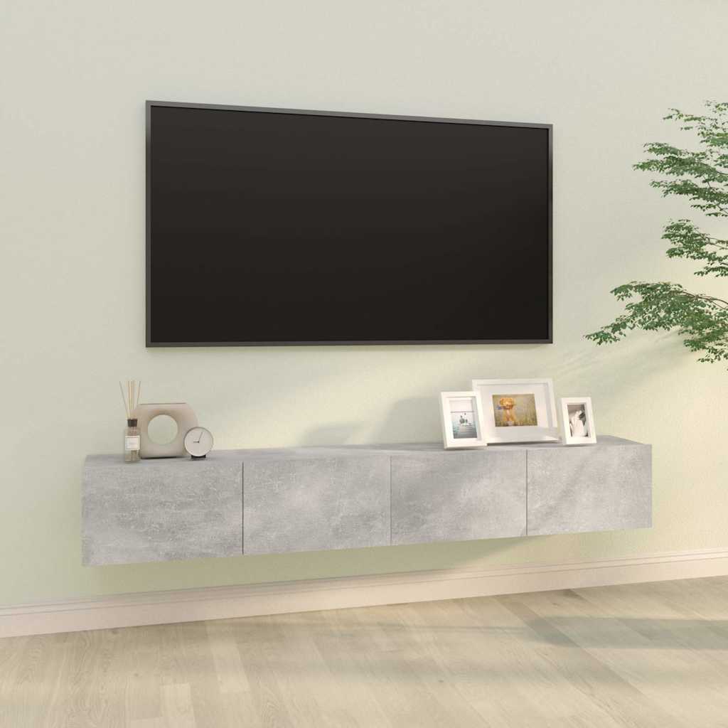 TV-Wandschränke, Betongrau, 2er-Set