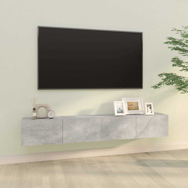 TV-Wandschränke, Betongrau, 2er-Set