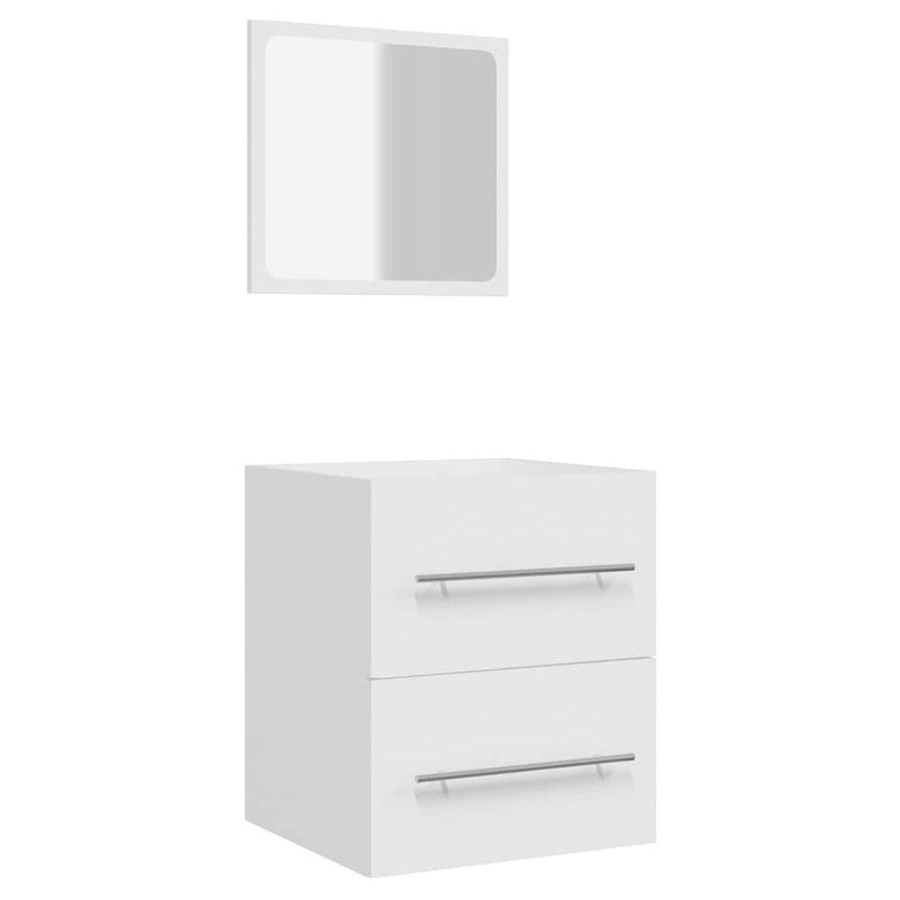 vidaXL Meuble de salle de bain avec miroir Blanc 41x38,5x48 cm