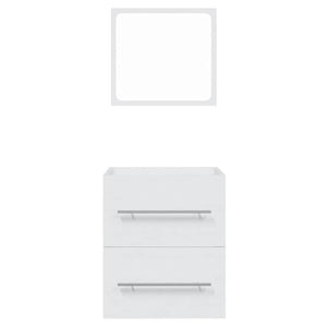 Badschrank mit Spiegel Weiß 41x38,5x48 cm