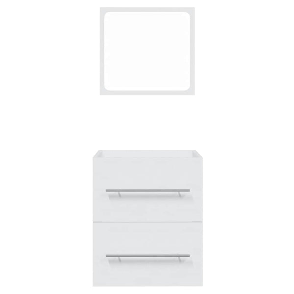 Badschrank mit Spiegel Weiß 41x38,5x48 cm