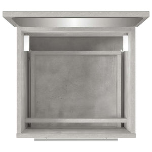 Badschrank mit Spiegel Betongrau 41x48 cm