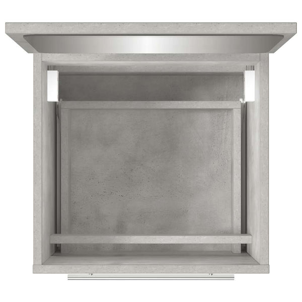 Badschrank mit Spiegel Betongrau 41x48 cm