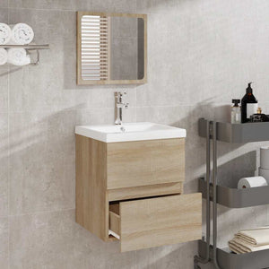 Badschrank mit Spiegel Sonoma-Eiche