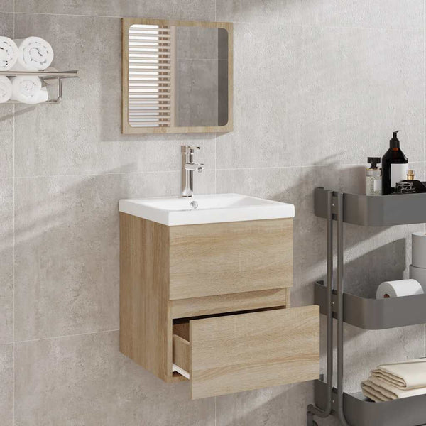 Badschrank mit Spiegel Sonoma-Eiche