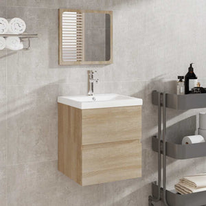 Badschrank mit Spiegel Sonoma-Eiche