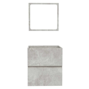 Badschrank mit Spiegel Betongrau