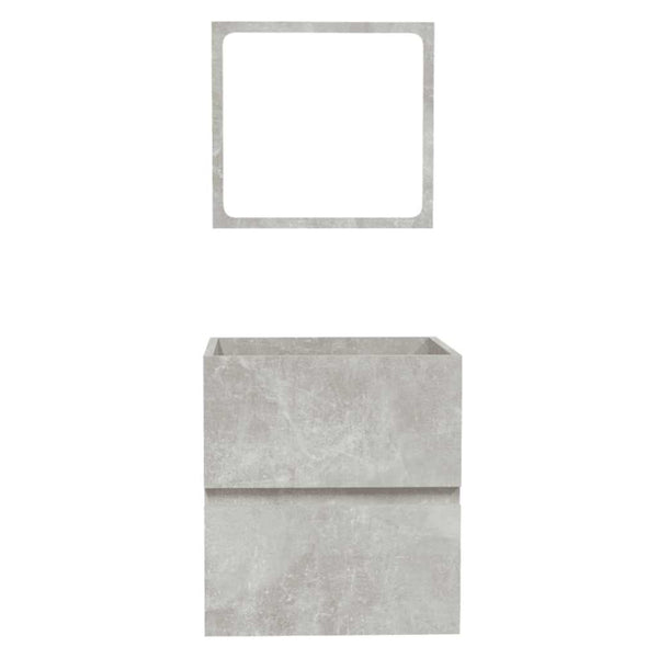 Badschrank mit Spiegel Betongrau