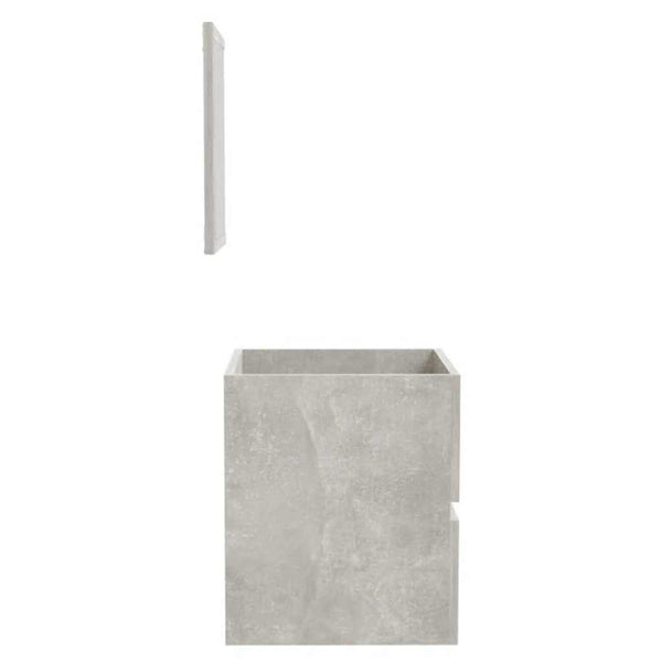 Badschrank mit Spiegel Betongrau