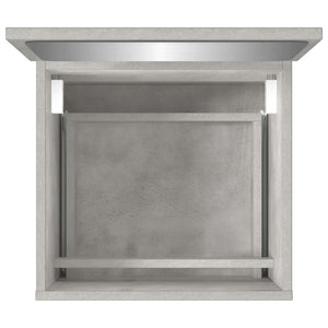 Badschrank mit Spiegel Betongrau