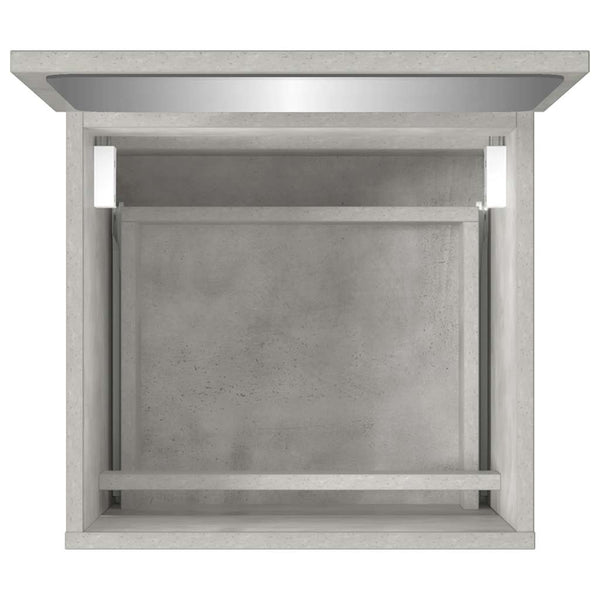 Badschrank mit Spiegel Betongrau