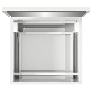 Badschrank mit Spiegel Hochglanz Weiß