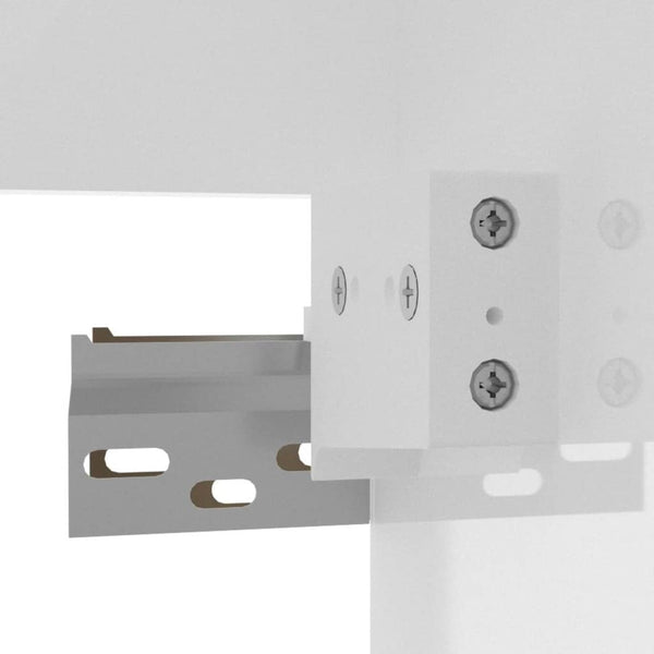 Badschrank mit Spiegel Hochglanz Weiß