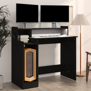 Schreibtisch mit LED Schwarz 97x45x90 cm