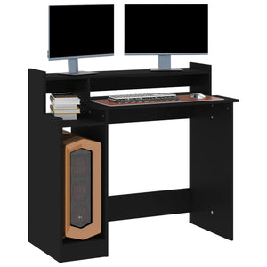 Schreibtisch mit LED Schwarz 97x45x90 cm