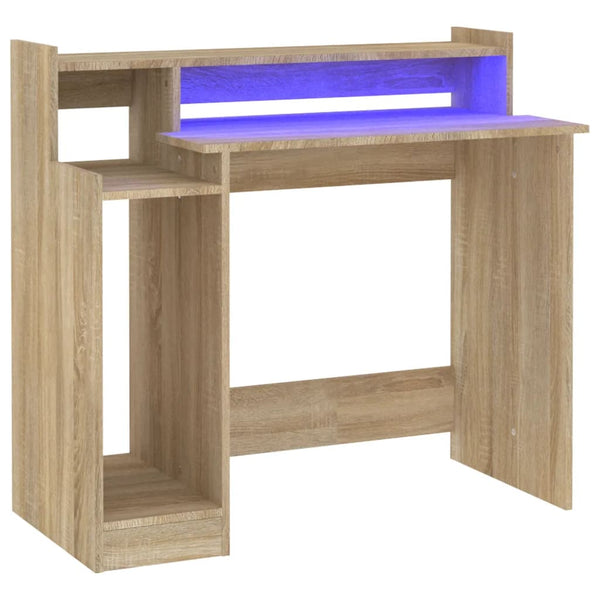 Schreibtisch Sonoma Eiche mit LED