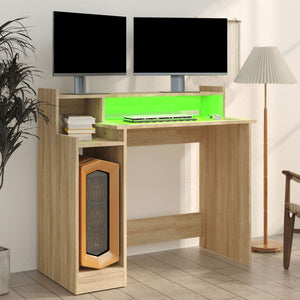 Schreibtisch Sonoma Eiche mit LED