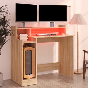 Schreibtisch Sonoma Eiche mit LED