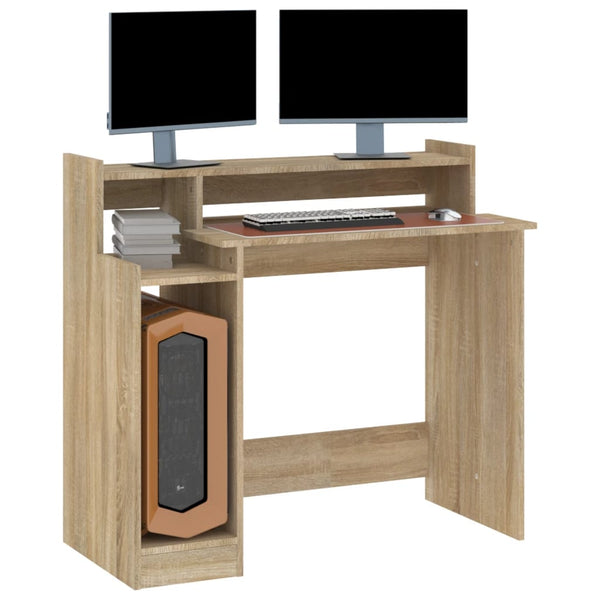 Schreibtisch Sonoma Eiche mit LED