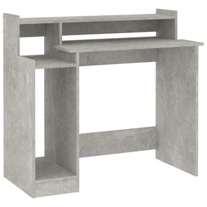 Schreibtisch mit LED Betongrau 97x45x90 cm
