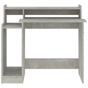 Schreibtisch mit LED Betongrau 97x45x90 cm