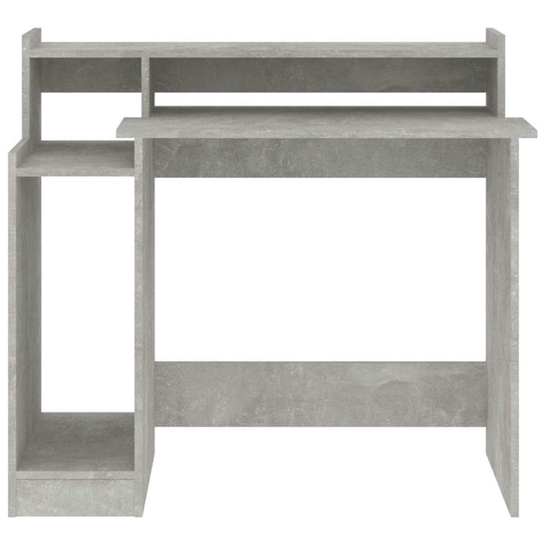 Schreibtisch mit LED Betongrau 97x45x90 cm
