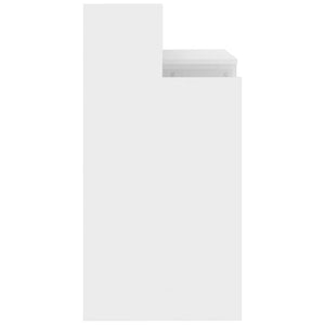 LED Schreibtisch Weiß Hochglanz 97cm