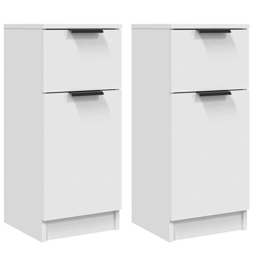 Weiße Sideboards, 2er Set, 30x30x70 cm
