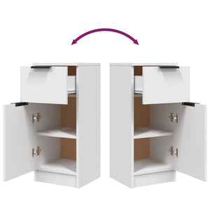Weiße Sideboards, 2er Set, 30x30x70 cm