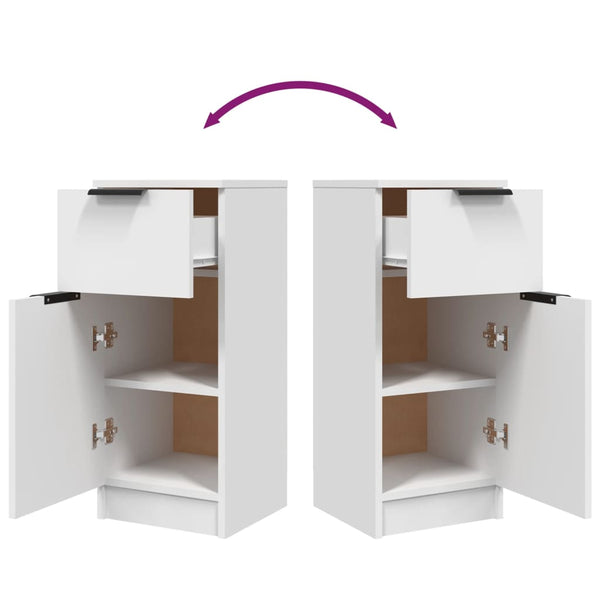 Weiße Sideboards, 2er Set, 30x30x70 cm