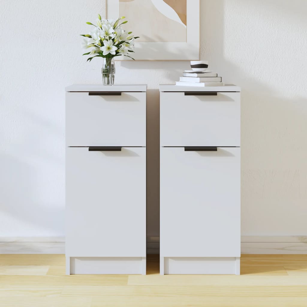 Weiße Sideboards, 2er Set, 30x30x70 cm