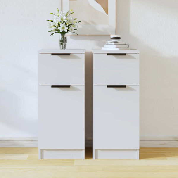 Weiße Sideboards, 2er Set, 30x30x70 cm