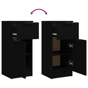 Schwarzes Sideboard 30x30x70cm