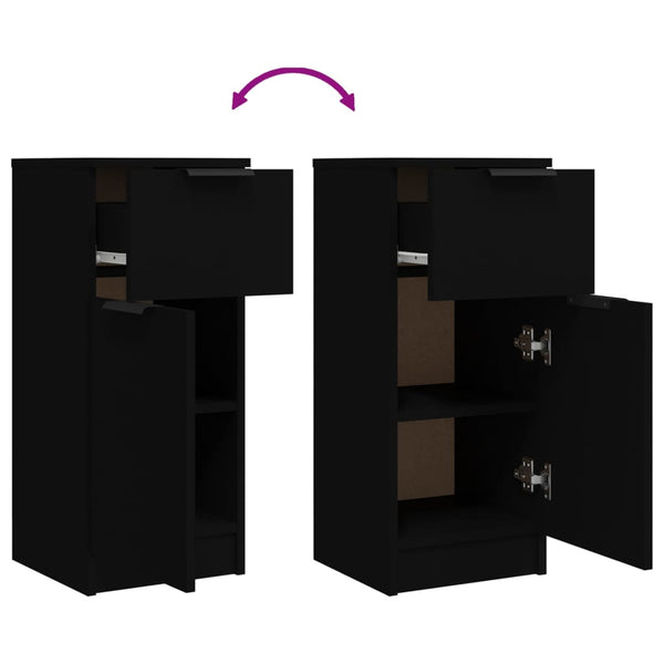 Schwarzes Sideboard 30x30x70cm