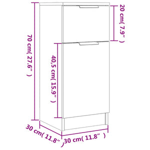 Schwarzes Sideboard 30x30x70cm