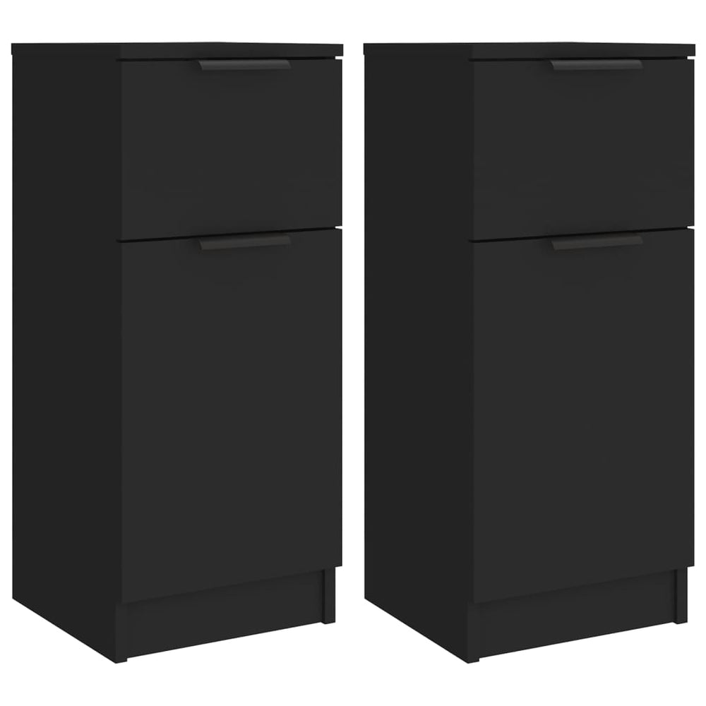 Schwarze Holzwerkstoff Sideboards, 2er Set