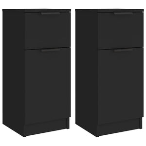 Schwarze Holzwerkstoff Sideboards, 2er Set