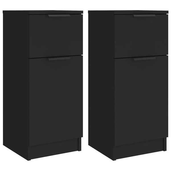 Schwarze Holzwerkstoff Sideboards, 2er Set