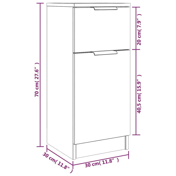 Schwarze Holzwerkstoff Sideboards, 2er Set