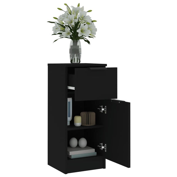 Schwarze Holzwerkstoff Sideboards, 2er Set